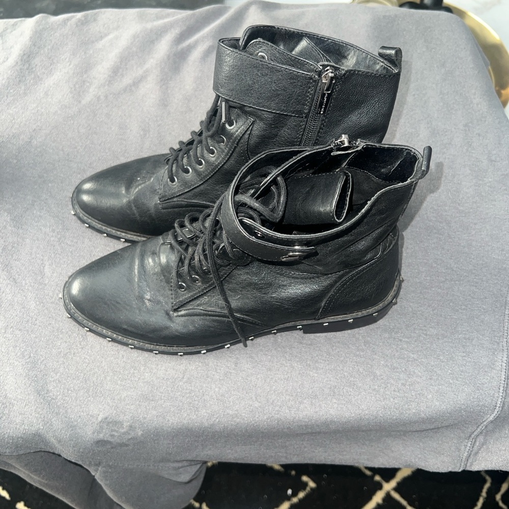 Vince Camuto Black Combat Boots
